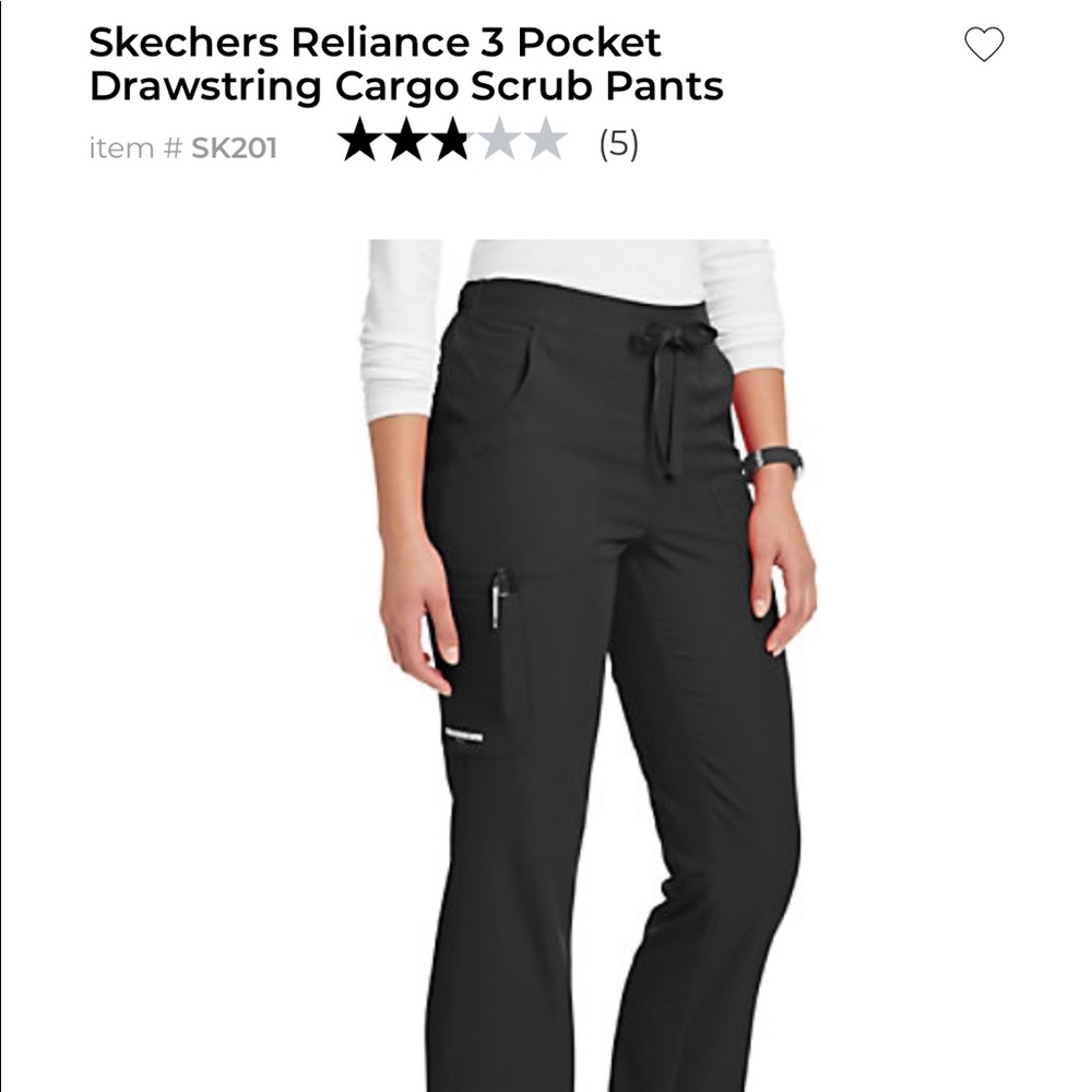 Black Sketchers scrubs pants